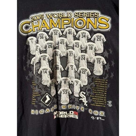 2005 Chicago White Sox World‎ Series Champions MLB Baseball Shirt Black XXL - Picture 4 of 8